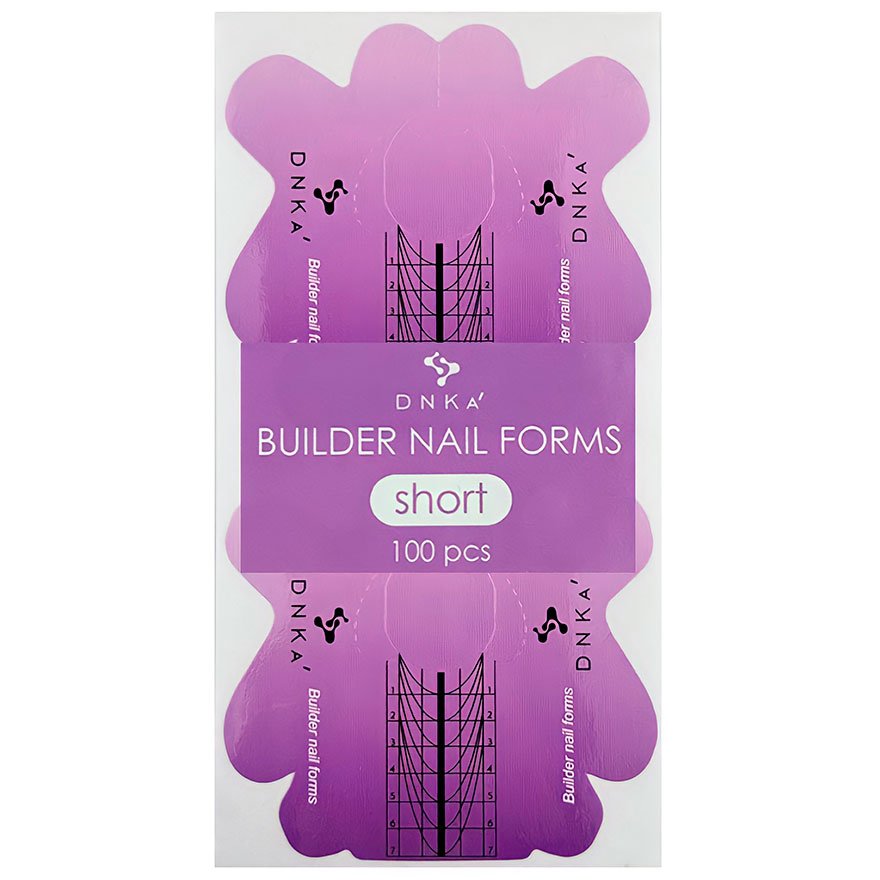 DNKa' “SHORT” PAPER BUILDER NAIL FORMS, 100 pcs